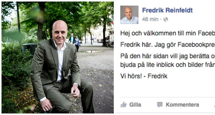 Fredrik Reinfeldt, Status, Facebook, Statsminister